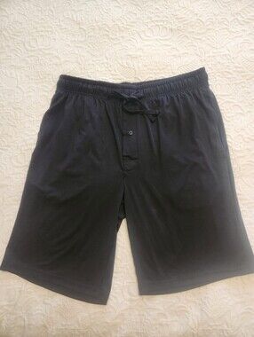 Hanes Men's Black Lounge Shorts with Elasticized Waist